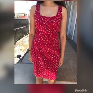 Red floral Express World Brand dress